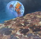 View of Earth from Moon, Helmuth Stone Gallery 2020
