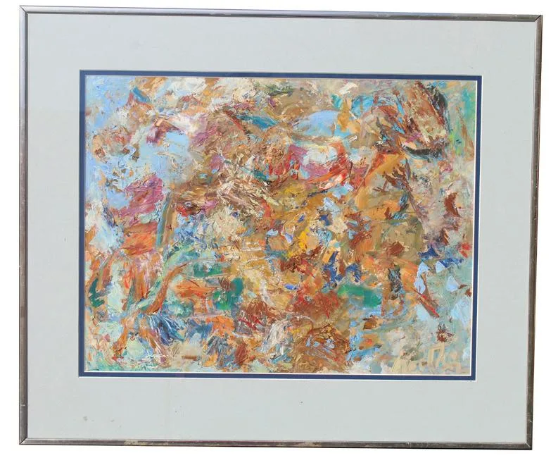 Sky Over Mud by Thomas Koether, Oil on Paper, sold Aug 2020