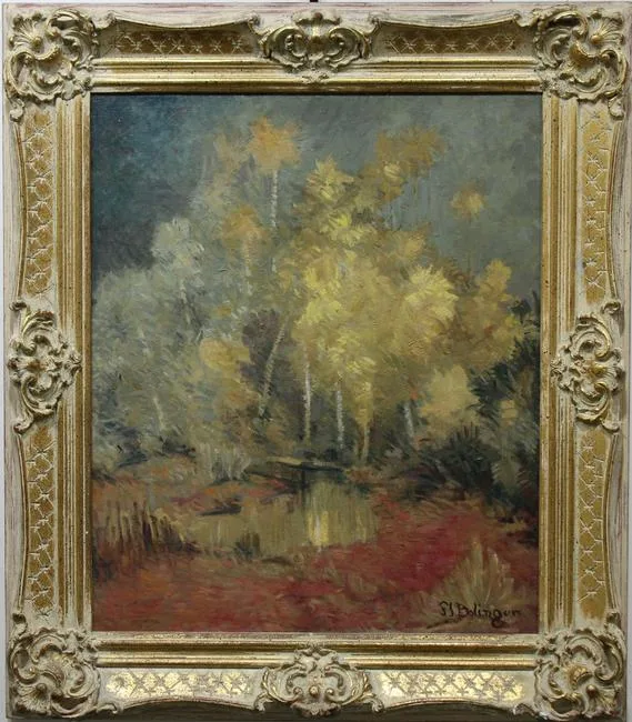 Sleeping Glade by Franz Josef Bolinger, Oil on board, offered Aug 2020