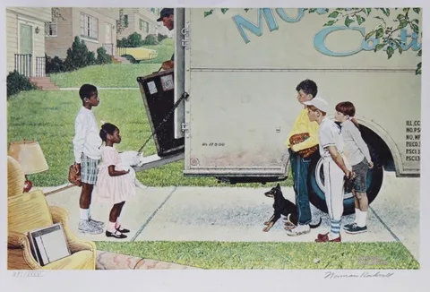 Norman Rockwell, Moving Day, Collotype