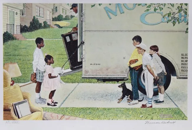 Moving Day by Norman Rockwell, Collotype, sold Aug 2020