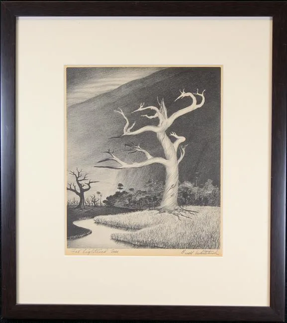 Fat Lightered Tree by Buell Whitehead, Lithograph, sold Aug 2020