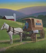 Michael Garland, Rural Free Delivery - Horse-drawn Mail Wagon