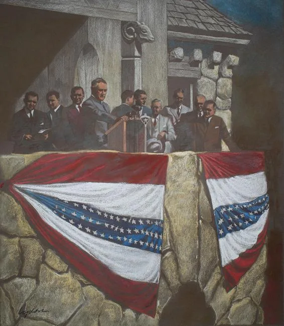 Timberline Lodge by Tom Lydon, Chalk, sold Oct 2020
