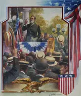 Dennis Lyall, 1888 Presidential Campaign Badge