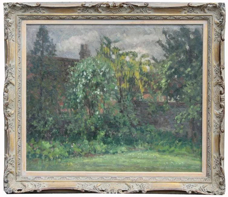The Garden by Geoffrey Rhoades, Oil on canvas, sold Oct 2020