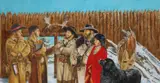 Paul Calle, Hired Sacagawea, Charbonneau