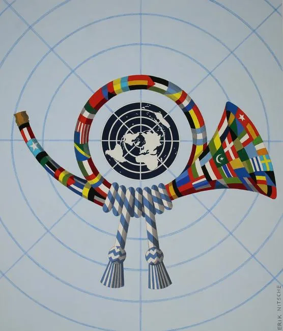 Postal Horn by Erik Nitsche, Mixed Media on Illustration Board, offered Oct 2020