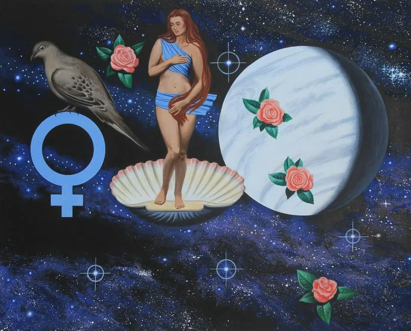 Roman Goddess Venus by Dean Ellis, Oil on Masonite, sold Oct 2020