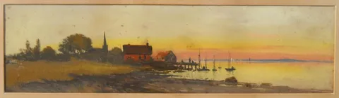 Untitled by William Walton, mixed media/pastel on paper, sold Oct 2020