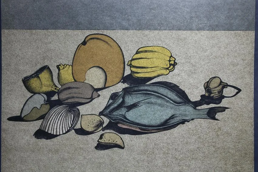 Nature Morte w/ Fish by Mihail Chemiakin, Color Lithograph on Japan paper, sold Oct 2020