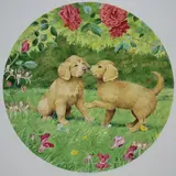 Peter Barrett, Puppy Love - Two Puppies Rubbing Noses