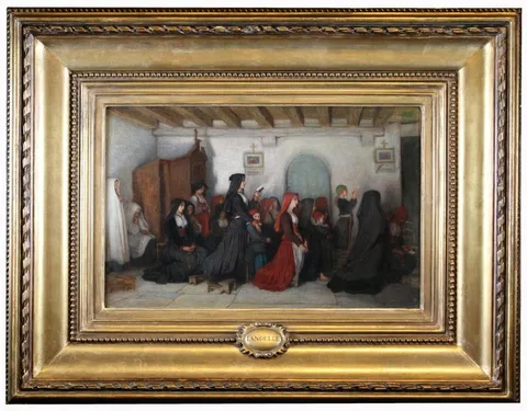 Charles Zacharie Landelle, Women at Prayer, Oil on canvas