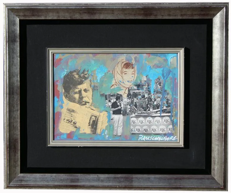 Untitled by Robert Rauschenberg, mixed media, sold Nov 2020