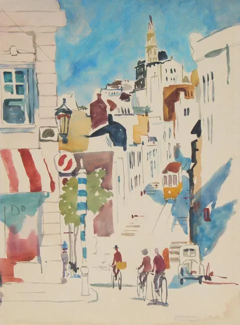 Dong Kingman, Untitled, Watercolor