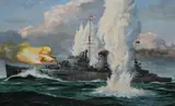 Brian Sanders, HMNZS Achilles at the Battle of the River Plate