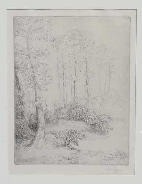 Alphonse Legros, Au Bord de L'Eau, Drypoint