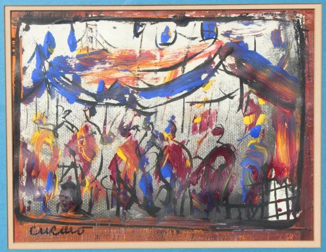 Pascal Cucaro, Circus, Oil on Paper