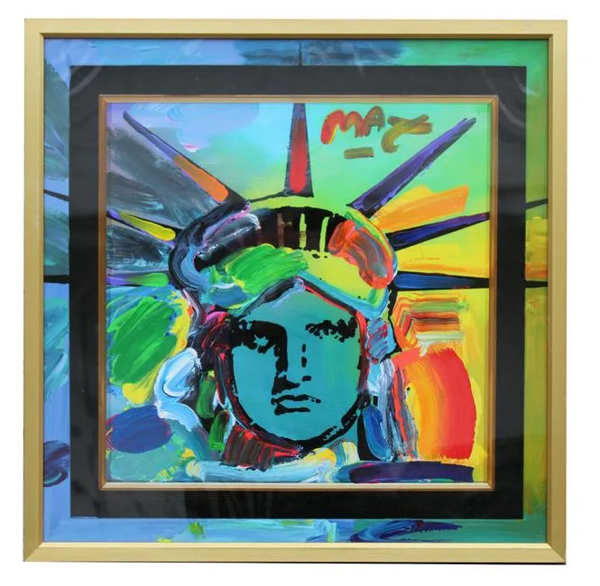 Liberty V by Peter Max, Mixed Media, sold Nov 2020