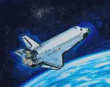 Chris Calle, John Glenn 1998 Space Shuttle Discovery in Orbit