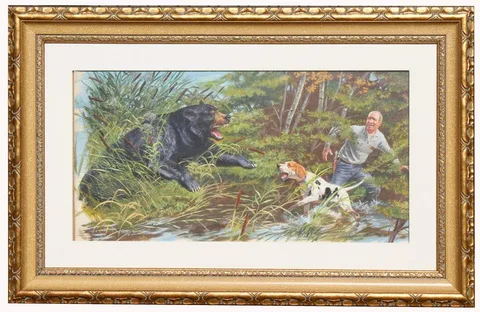 Walter Baumhofer, Outdoor Life, Mixed Media/Watercolor