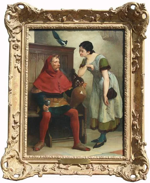 John Charlton, The Keys of the Wine Cellar, Oil on canvas