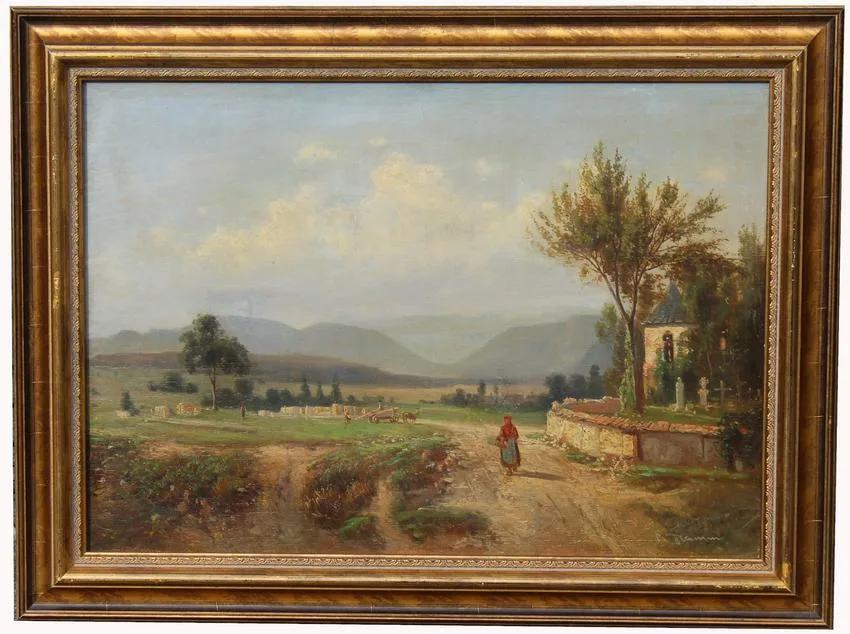 Untitled by Albert Flamm, Oil on board, sold Jan 2021