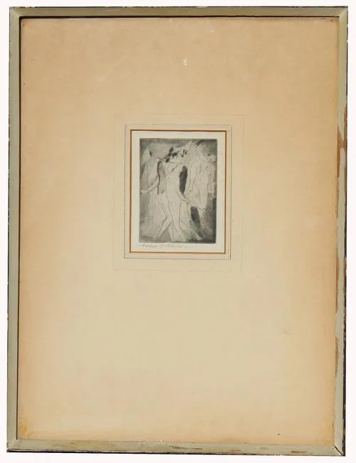 Untitled by Arthur Bowen Davies, etching, sold Jan 2021