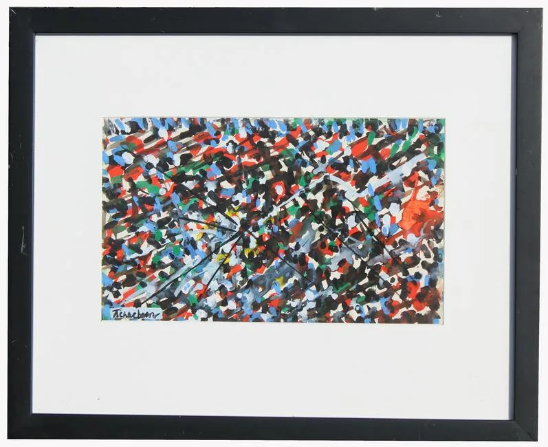 Untitled by Nahum Tschacbasov, mixed media, sold Jan 2021