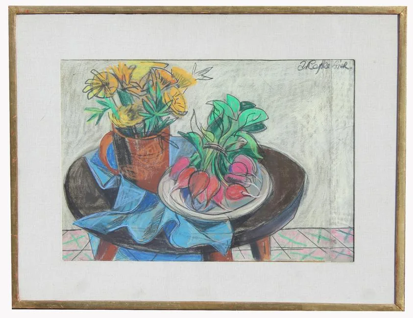 Untitled by Anton Refregier, pastel, offered Jan 2021