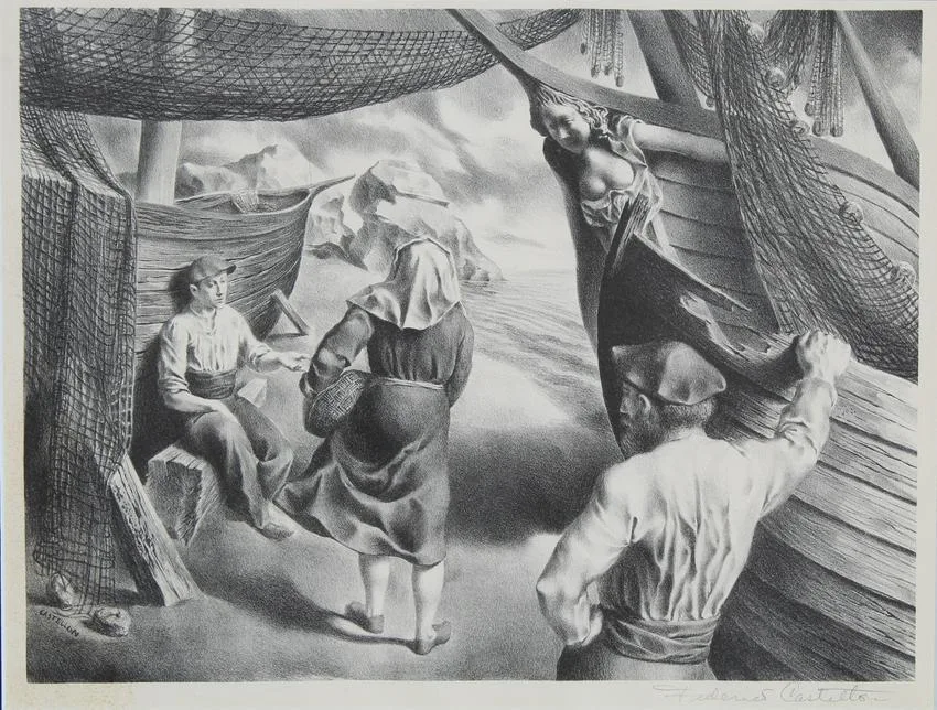 Federico Castellón, By the Arks, Lithograph