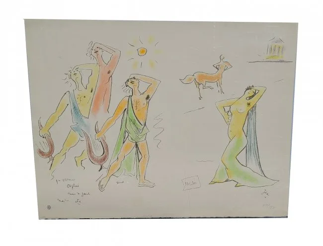 Orphee by Jean Cocteau, Color lithograph on Arches, sold Jan 2021