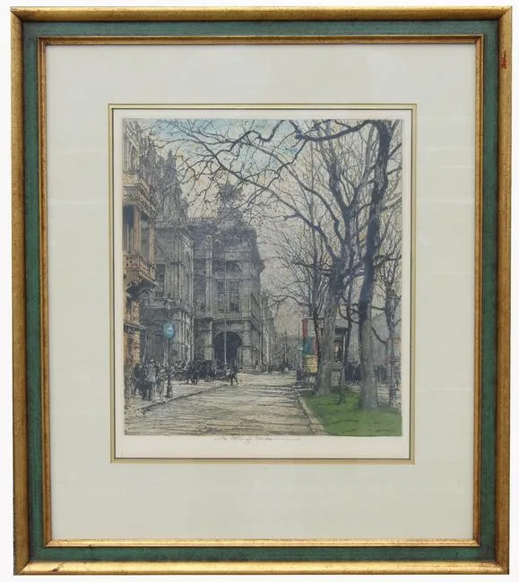 Vienna: Opera by Luigi Kasimir, etching, sold Jan 2021