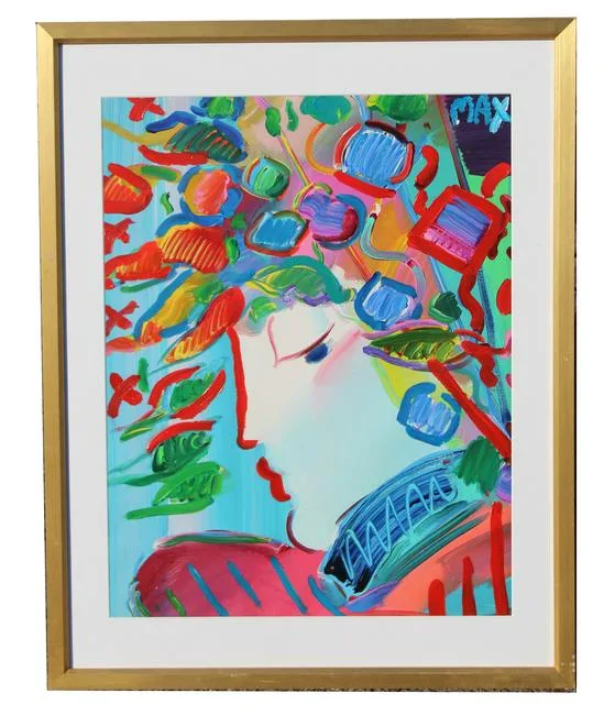 Blushing Beauty I by Peter Max, Mixed Media, sold Jan 2021