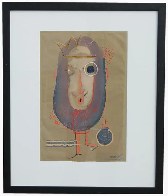 Untitled by Rolph Scarlett, mixed media on paper, sold Jan 2021
