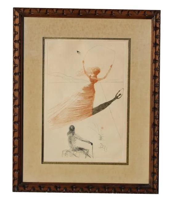 Untitled by Salvador Dalí, Etching, sold Jan 2021