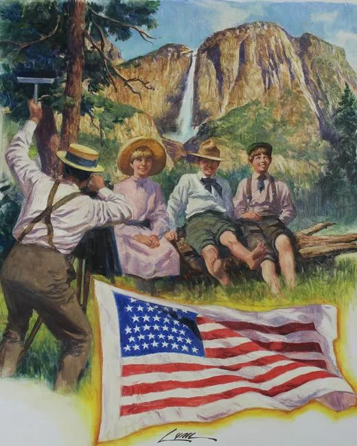 Peace Flag by Dennis Lyall, Oil on Canvas board, offered Jan 2021