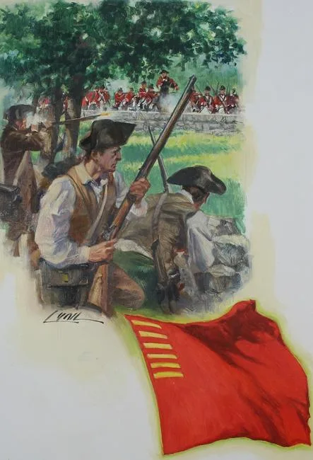Forster Flag by Dennis Lyall, Oil on Canvas board, offered Jan 2021