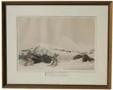 George Catlin, Buffalo Hunt on Snow Shoes