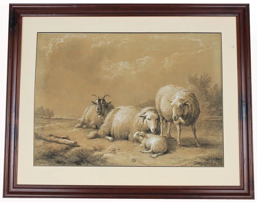 Untitled by Eugène Verboeckhoven, Chalk/Pencil, offered Feb 2021
