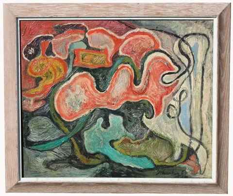 Louis Schanker, Untitled, Oil on canvas