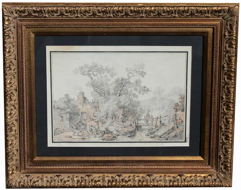 Untitled by Jean-Baptiste Le Prince, charcoal, offered Feb 2021