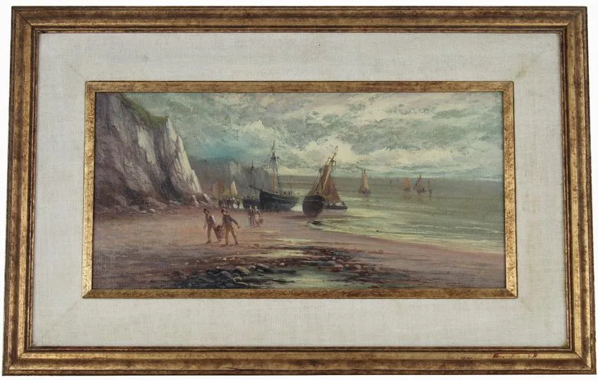 Coming Ashore by Sydney Yates Johnson, Oil on canvas, sold Feb 2021
