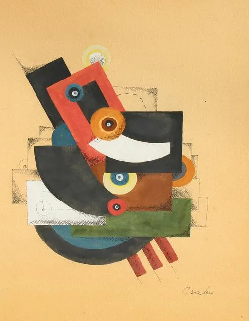 Untitled by Joseph Csaky, Mixed Media on Paper, sold Feb 2021