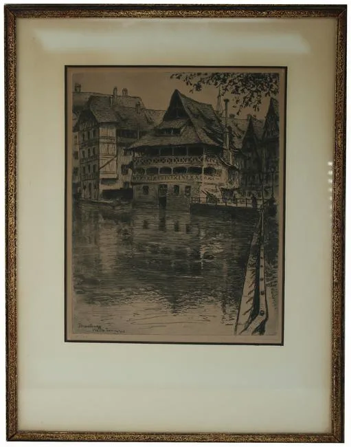 Untitled by William Alphonse Lambrecht, etching, offered Feb 2021