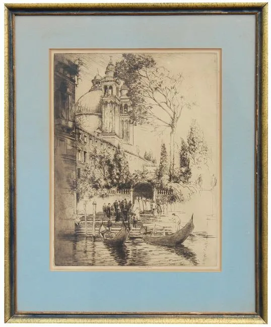 Untitled by Donald Shaw MacLaughlan, 1922, etching, offered Feb 2021