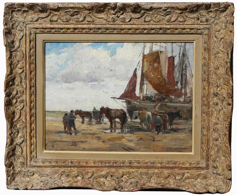 Untitled by Anthony Thieme, Oil on Board, sold Feb 2021