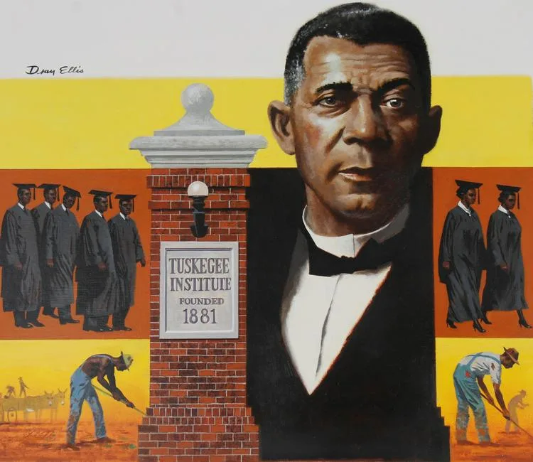 Booker T. Washington by Dean Ellis, Oil on Masonite, sold Feb 2021
