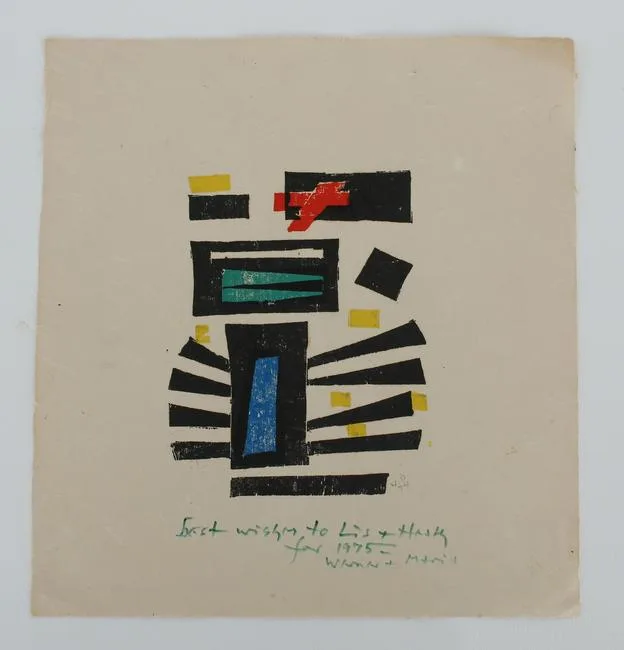 Untitled by Werner Drewes, Woodcut, sold Feb 2021