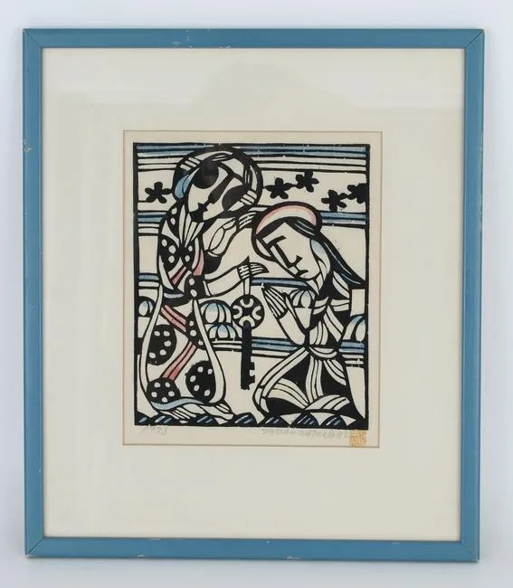 biblical scenes by Sadao Watanabe, Print, sold Feb 2021